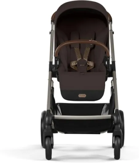 Gold Poussette Balios S Lux, Position Allongée Ergonomique, Système de Ceinture à Une Main, De la Naissance à 22 kg (Environ 4 Ans), Chocolate Brown