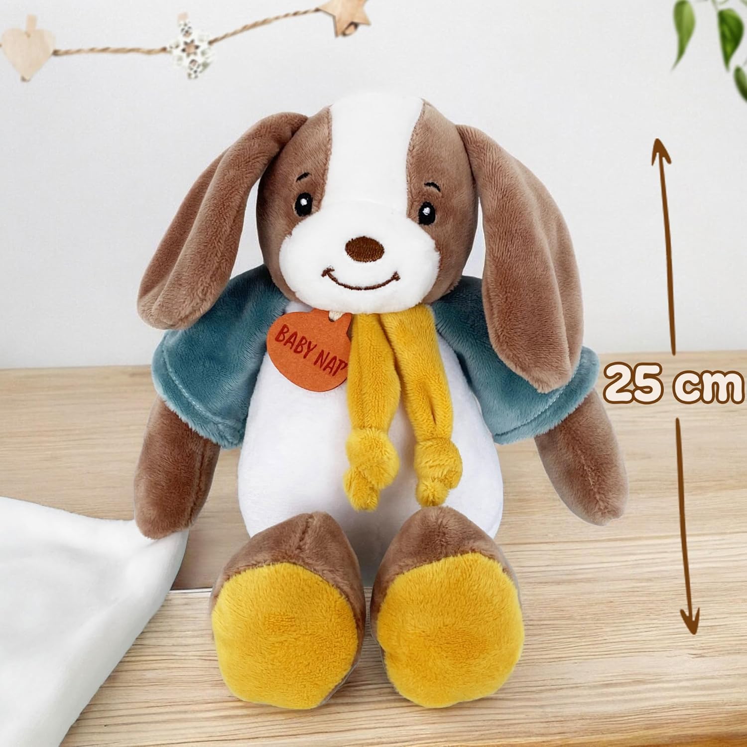 Doudou personnalisé - Personnalisable avec Un prénom - Peluche personnalisée - Cadeau Naissance, garçon, Fille, bébé, Anniversaire (Panda, Chien) Chien Panda