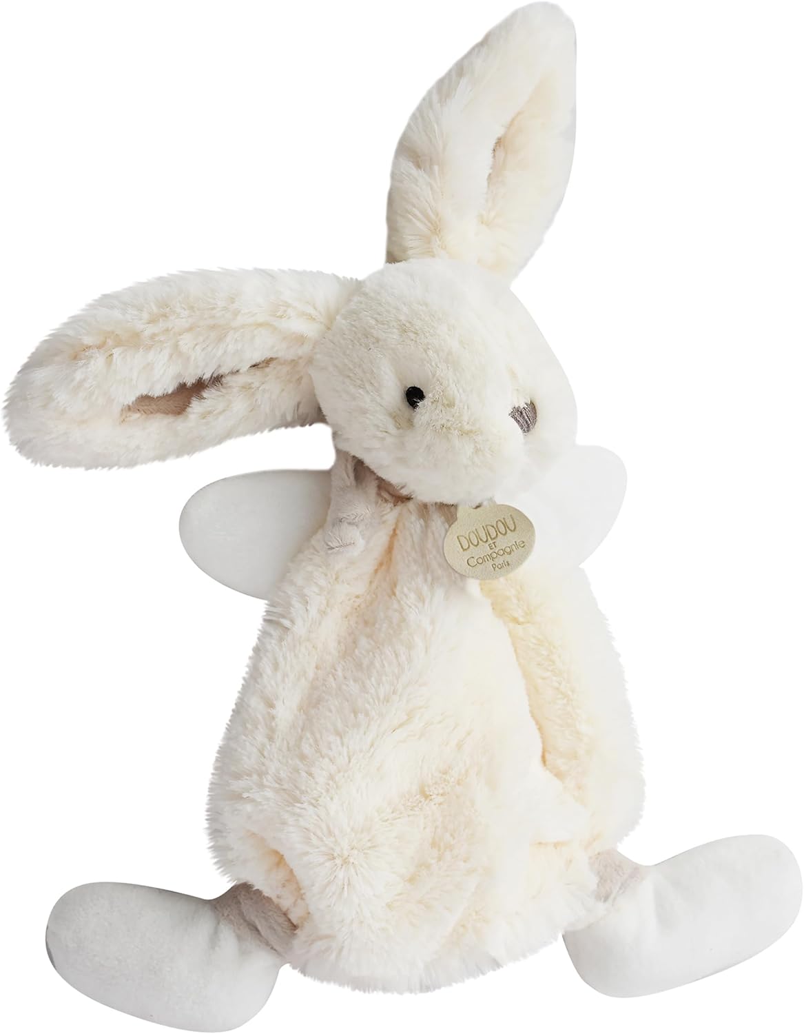 Doudou Lapin - Collection Bonbon - avec Boite Cadeau - Coloris Taupe - 26 Cm - Plat & Tout Doux - Idée Cadeau de Naissance Fille et Garçon - Garantie Doudou Perdu - DC2123 Doudou Plat Lapin 26 Cm - Taupe
